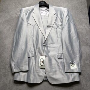 Western Blazer Cowboy Ranch Jacket Satin Lined Bronco West Mens 46R / 38